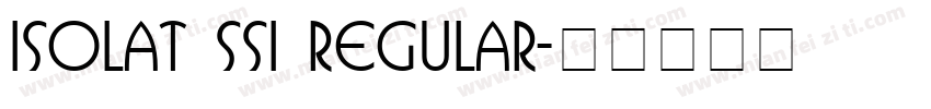 Isolat SSi Regular字体转换